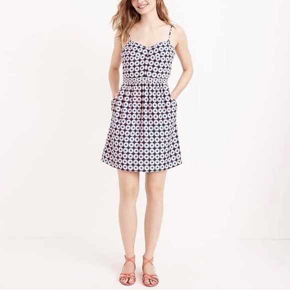 J CREW Seaside Floral Patterned Cami Dress Size 8 - Picture 2 of 12